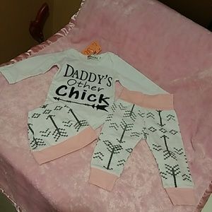 "Daddy's Other Chick" Baby Girl Outfit.
